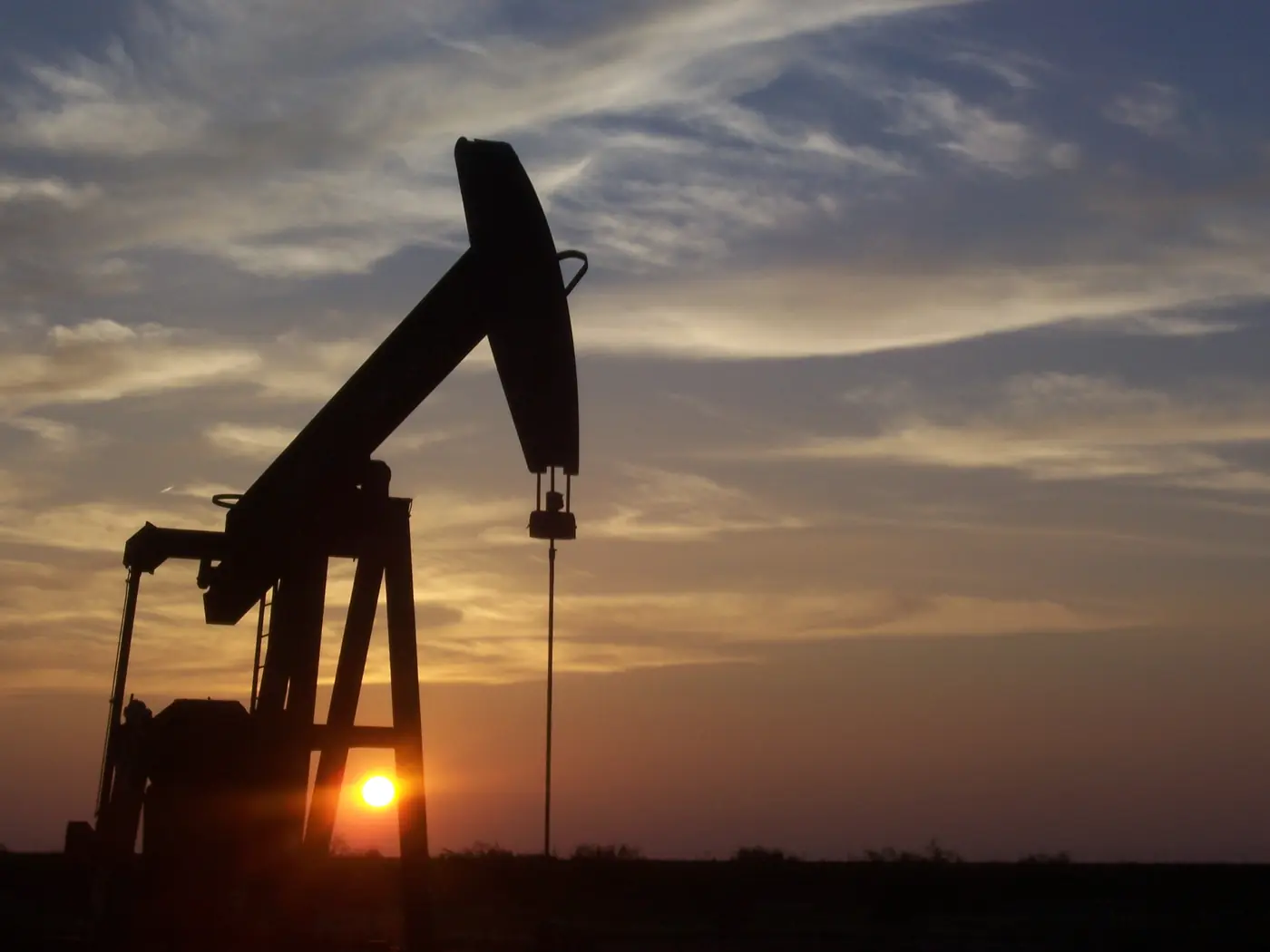 A working pumpjack on the West Texas plains